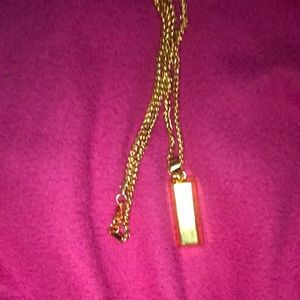 Supreme bar 18k gp necklace